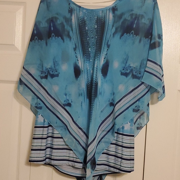 PETER NYGARD BLUE TOP - Picture 1 of 4